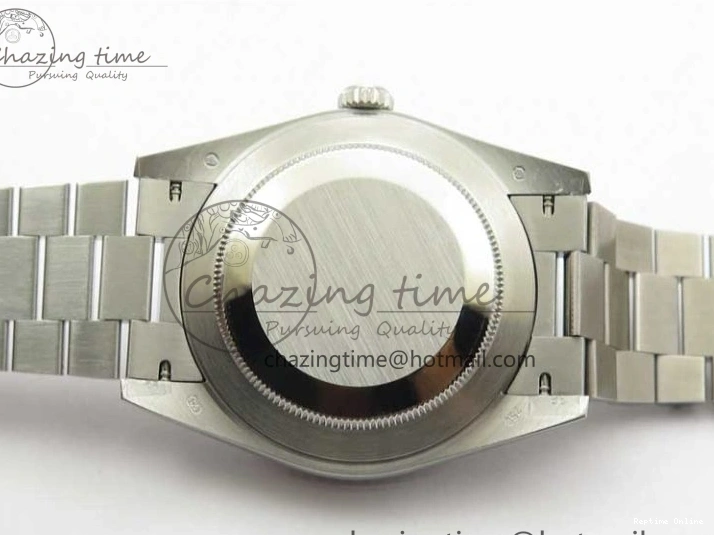 0417 SoftTouch Day-Date 40mm 228239 BP New Dial Version 904 SS Ice Blue T Crystal Markers Dial on SS President Bracelet A 2822